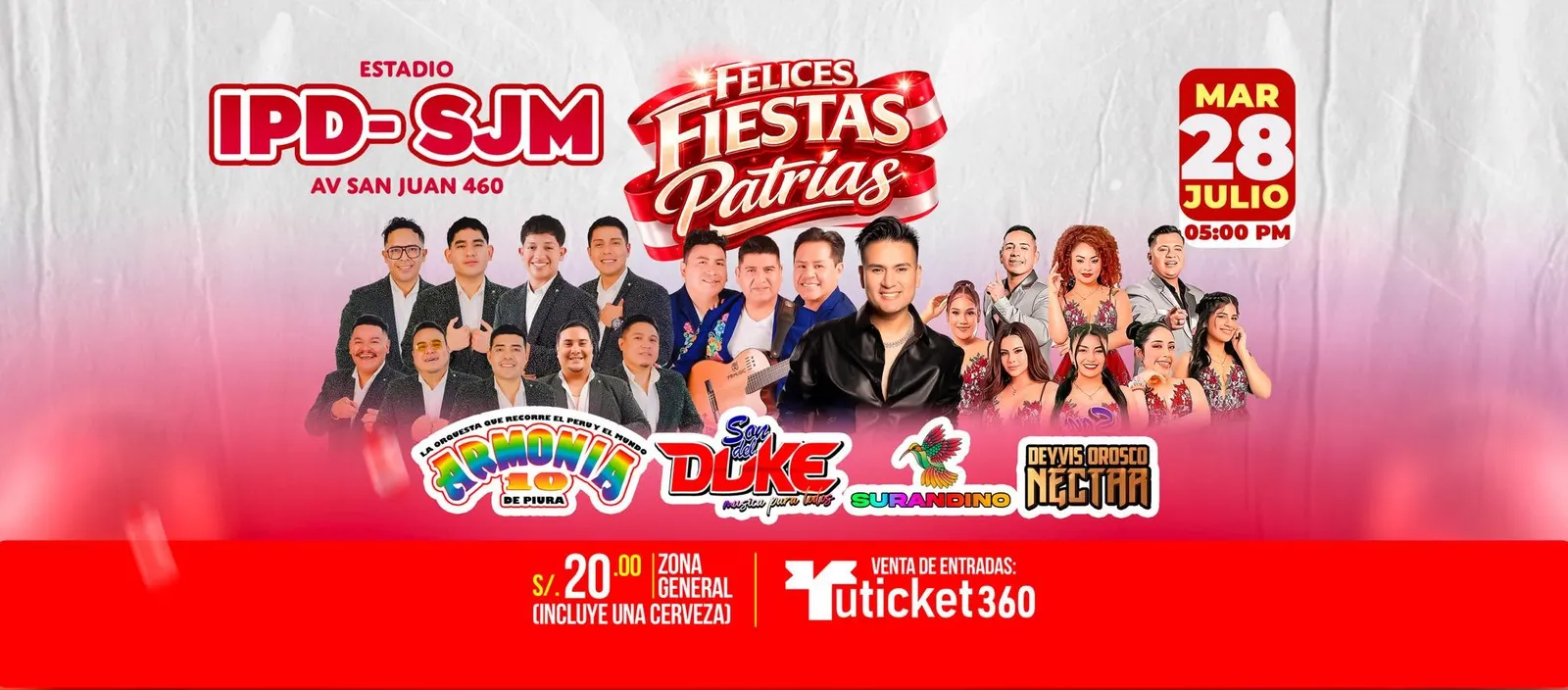 Radio La Tremenda - Grandes exponentes de la música tropical y andina se reúnen en San Juan de Miraflores para celebrar un multitudinario concierto por Fiestas Patrias