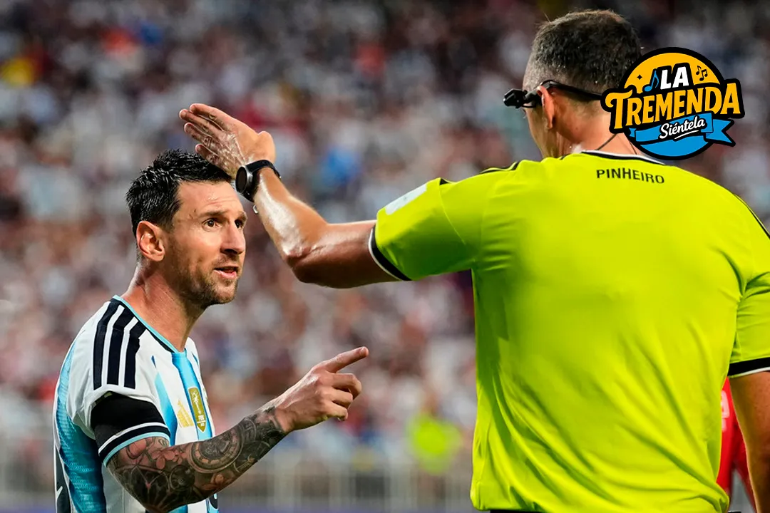 Radio La Tremenda - Lionel Messi protagoniza un explosivo cruce con el árbitro Joao Pinheiro en pleno partido por el Mundial 2026