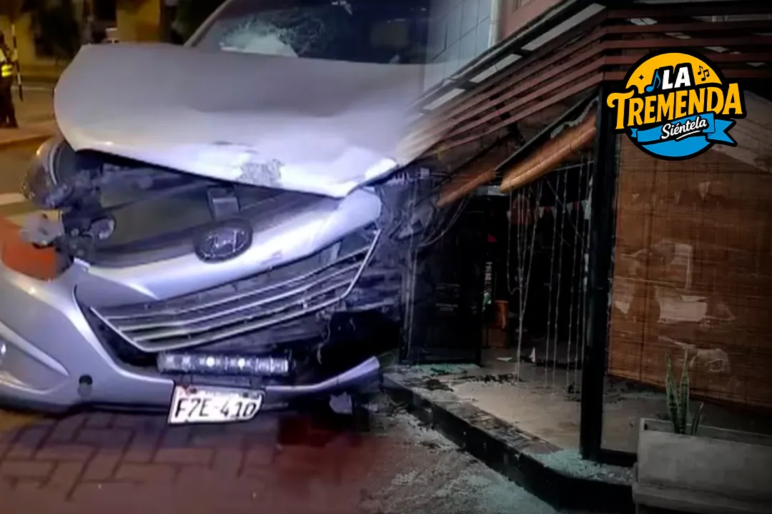 Radio La Tremenda - Camioneta se empotra contra un restaurante en San Borja tras violento choque en la avenida Aviación