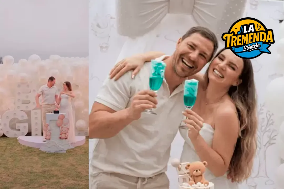 Radio La Tremenda - Cachaza y André Bankoff revelan el sexo de su bebé en un emotivo evento rodeados de seres queridos